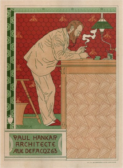 Paul Hankar, architetto da Adolphe Louis Charles Crespin