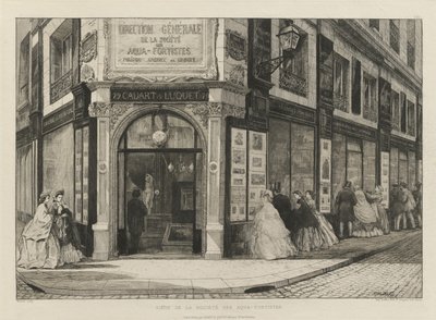 Sede della Société des Aqua-Fortistes, 1864 da Adolphe Martial Potemont