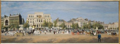 Veduta generale dei teatri del boulevard du Temple nel 1862 da Adolphe Martial Potemont