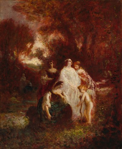 Figure nel bosco, c. 1857-1862 da Adolphe Joseph Thomas Monticelli