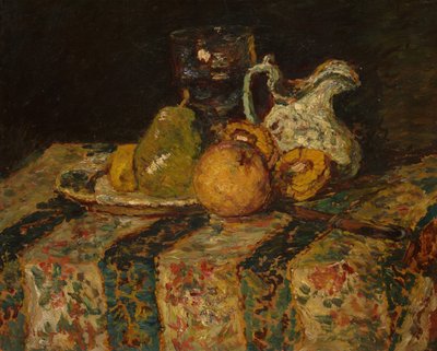 Natura morta con frutta e brocca di vino da Adolphe Monticelli