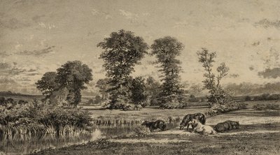 Cavalli al pascolo da Adolphe Mouilleron