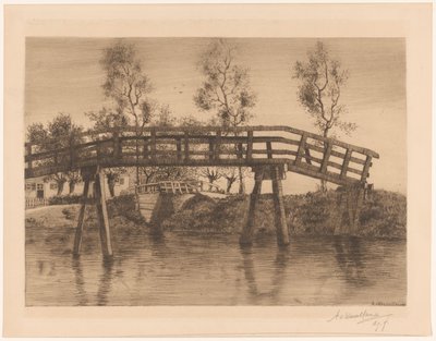 Ponte da Adolphe P.H J. van Weezel Errens (signed by artist)