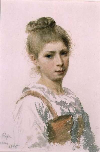 Ritratto di una giovane ragazza da Adolphe Ragon