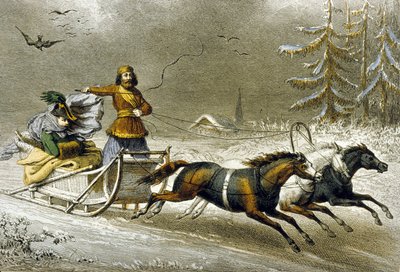 Una Slitta nella Neve, Russia da Adolphe Rouargue