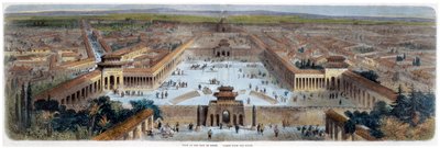 Veduta della città di Pechino presa da sud, Cina, metà del XIX secolo da Adolphe Rouargue