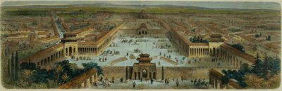 Veduta della città di Pechino presa da sud da Adolphe Rouergue