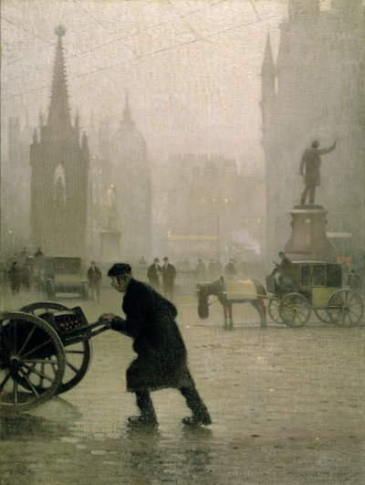 Albert Square, Manchester da Adolphe Valette