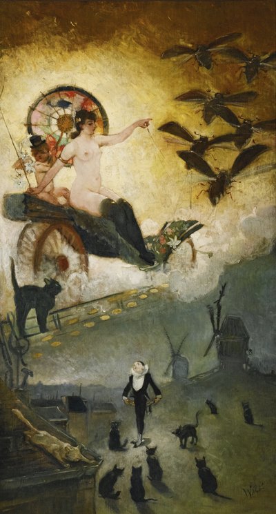 Addio al XIX secolo. Progetto per la decorazione del locale Cabaret Le Chat Noir a M da Adolphe Leon Willette