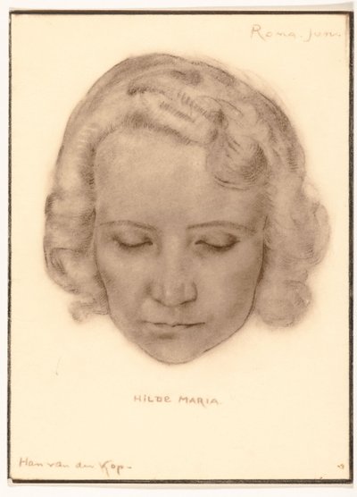 Fotoreproduzione di un ritratto di Hilde Maria da Adriaan Bijl (attributed to)
