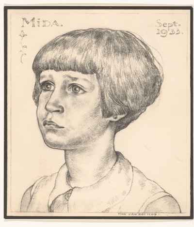 Riproduzione fotografica di un ritratto di Mida di Han van der Kop da Adriaan Bijl (attributed to)
