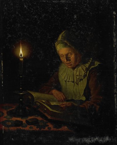 Vecchia donna che legge da Adriaan Meulemans