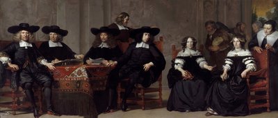 I reggenti della casa degli uomini e delle donne anziane ad Amsterdam da Adriaen Backer