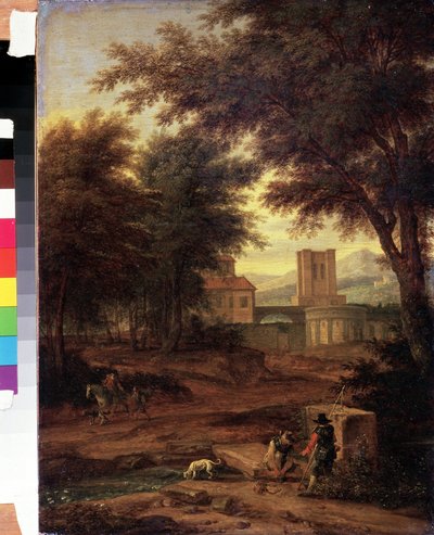 Paesaggio italiano con pellegrini da Adriaen Boudewyns