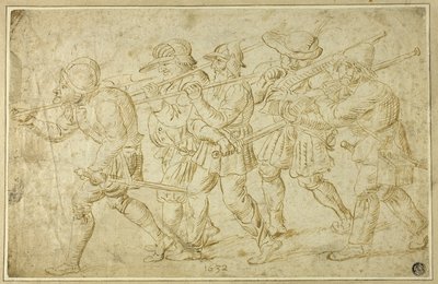 Soldati di fanteria da Adriaen Brouwer