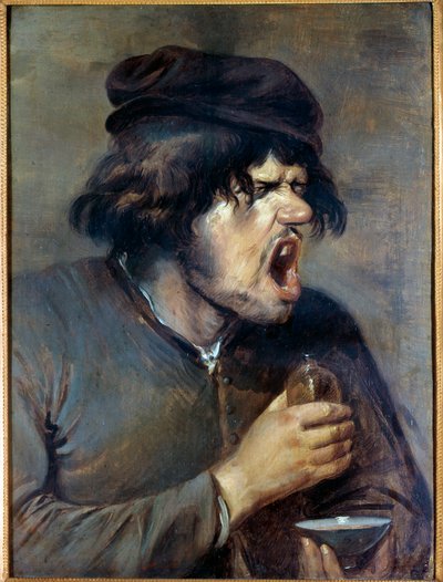 Il cattivo dottore Un uomo che sale mentre beve una medicina da Adriaen Brouwer