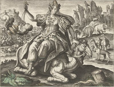 Asia (serie: I quattro continenti) da Adriaen Collaert