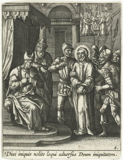 Cristo davanti a Caifa da Adriaen Collaert