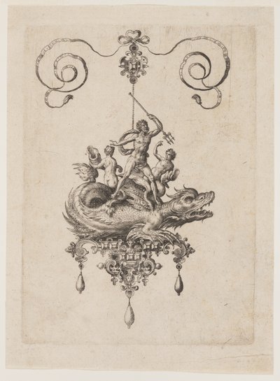 Disegni per ciondoli con mostri marini da Adriaen Collaert