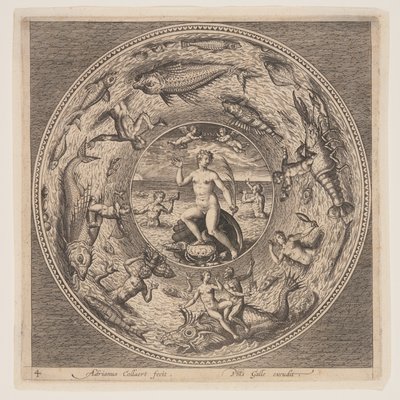 Galathea, da una serie di disegni per piatti (Fonds de Coupe) da Adriaen Collaert