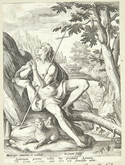 Giovanni Battista nel deserto da Adriaen Collaert