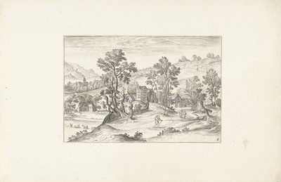 Paesaggio con passeggiatori da Adriaen Collaert
