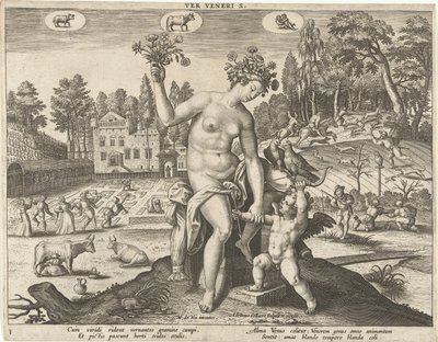 Primavera (serie: Le quattro stagioni) da Adriaen Collaert