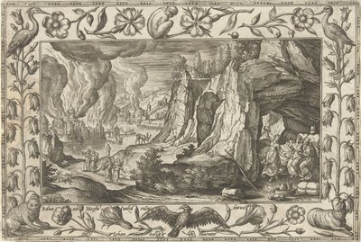 Lot e le sue figlie (Paesaggi con scene bibliche, mitologiche e di caccia) da Adriaen Collaert