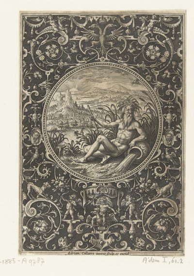 Medaglione con un dio del fiume (Medaglioni con figure dal Giudizio di Paride) da Adriaen Collaert