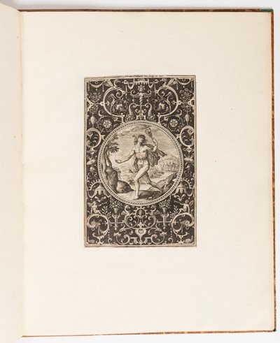 Mercurio, tavola da una serie di 6 disegni ornamentali con il Giudizio di Paride da Adriaen Collaert
