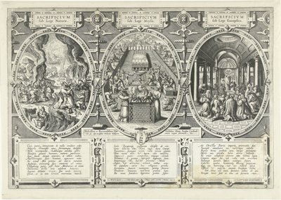 Offerte sotto la legge della natura, sotto la legge di Mosè e sotto la legge del Vangelo da Adriaen Collaert