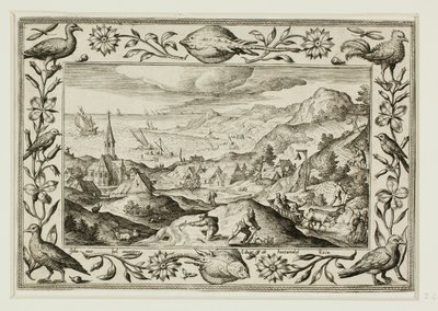 Caccia al coniglio, da Paesaggi con scene del Vecchio e Nuovo Testamento e Scene di caccia da Adriaen Collaert