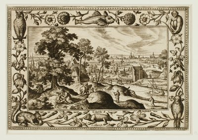 La parabola del buon samaritano, da Paesaggi con scene dell