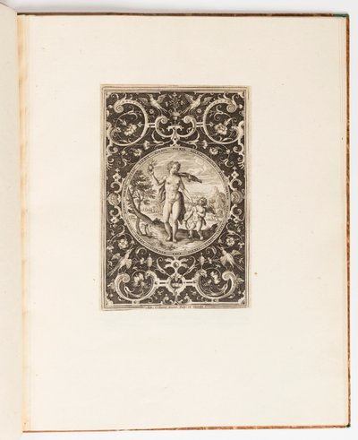 Venere, tavola da una suite di 6 disegni ornamentali con il Giudizio di Paride da Adriaen Collaert