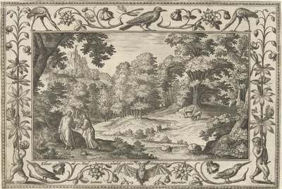 Tentazione nel deserto da Adriaen Collaert