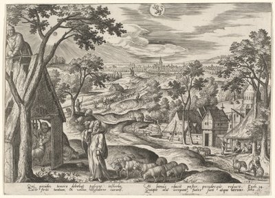 Il Buon Pastore da Adriaen Collaert after Hans Bol