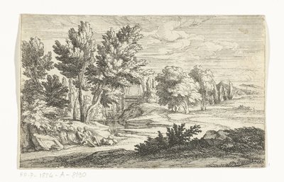 Paesaggio con monumento funebre da Adriaen Frans Boudewyns
