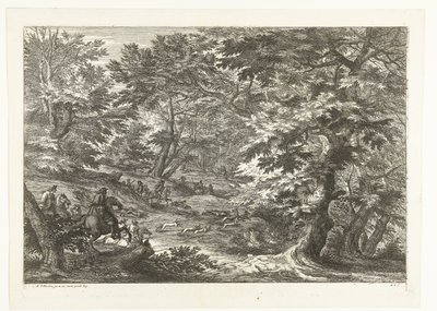 Paesaggio con caccia alla volpe da Adriaen Frans Boudewyns