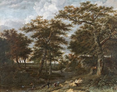 Paesaggio con cacciatori da Adriaen Hendricksz. Verboom