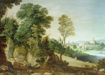 La parabola del diavolo che semina zizzania mentre il contadino dorme da Adriaen I van Nieulandt