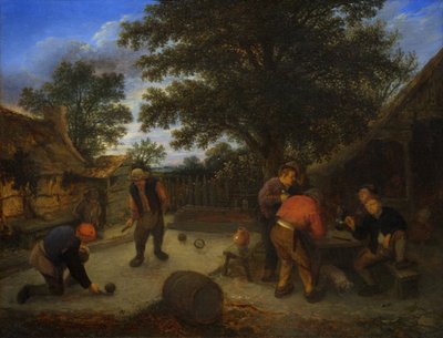Giocatori di palla nel giardino dell