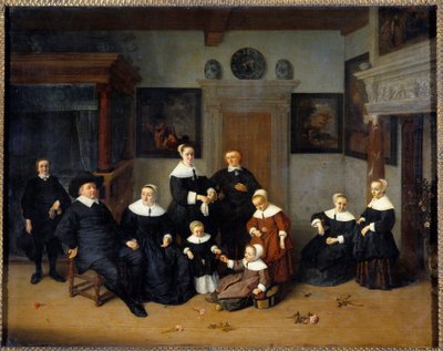 Ritratto di famiglia Dipinto di Adriaen van Ostade (1610-1685) 1654 da Adriaen Jansz. van Ostade