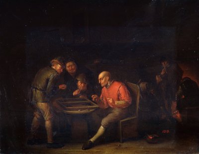 Fiamminghi che giocano a dadi, XVII secolo da Adriaen Jansz. van Ostade