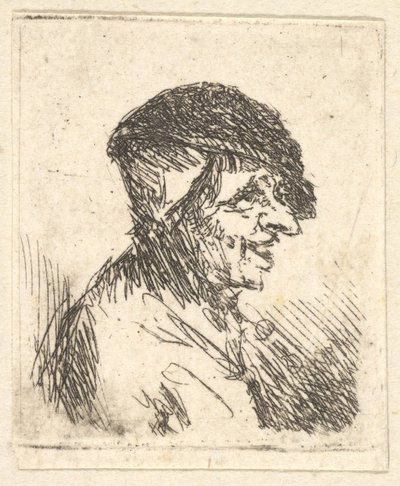 Testa di contadino da Adriaen Jansz. van Ostade