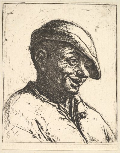 Contadino che ride, 1610-85 da Adriaen Jansz. van Ostade