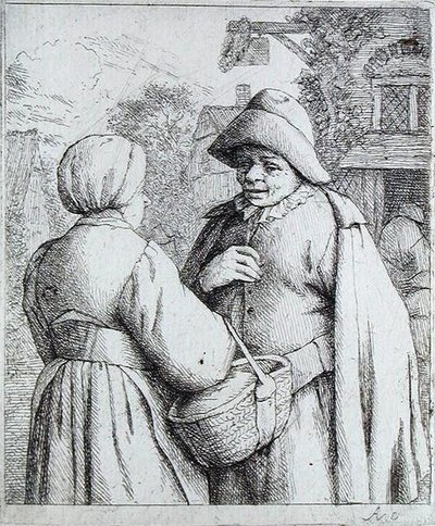Uomo e donna che conversano da Adriaen Jansz. van Ostade