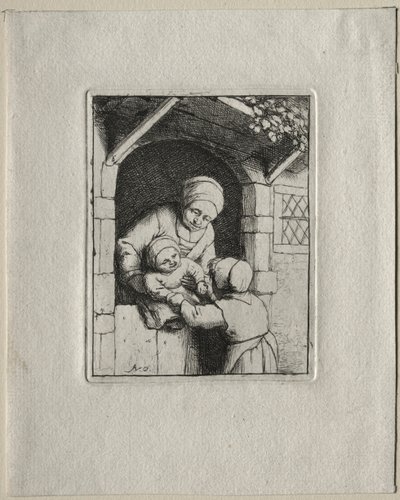 Madre e due bambini da Adriaen Jansz. van Ostade
