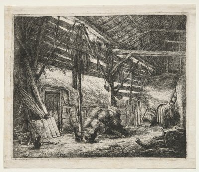 Il fienile, 1647 da Adriaen Jansz. van Ostade