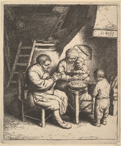 La Benedizione, 1610-85 da Adriaen Jansz. van Ostade