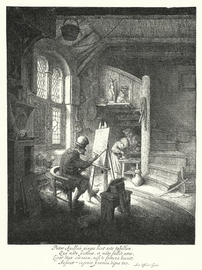 Il pittore (incisione) da Adriaen Jansz. van Ostade